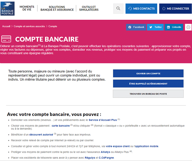 comment resilier compte banque postale